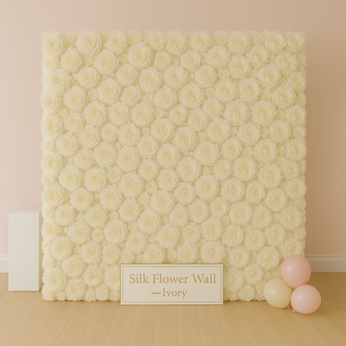 Silk Flower Wall — Ivory